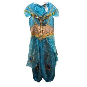 Disney Aladdin Princess Jasmine Blue Peacock Halloween Costume Child Small 4-6X
